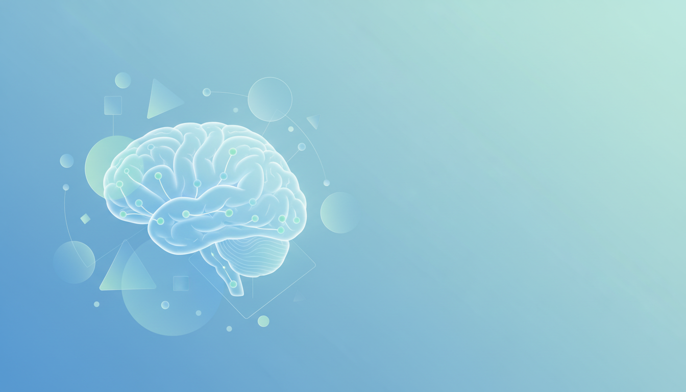 Abstract illustration of a brain with neural pathways representing CBT for anxiety
